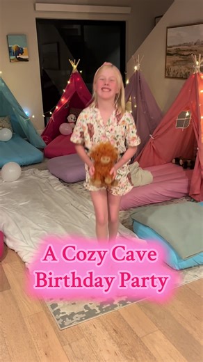 A cozy cave 10th birthday! We karaoked, snacked, danced, and played games and everyone was picked up by 9pm. These tents were so cool and made the evening magical #birthdaygirl #cozycave #girlbirthday #birthday #party