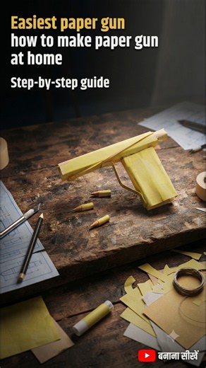 Easiest paper gun, how to make paper gun at home #short #video #viral #subscribe