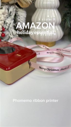 Follow me then comment HOLIDAY for all product links sent straight to your DMs. If you’re not a follower, my message will be hidden in the “message requests” folder. 🙈 I also have it linked in my bio (just tap the picture related to this post) and in my amazon storefront under “DECEMBER ITEMS” This is the A30 ribbon printer from @phomemo_official that makes custom ribbons to make those gifts and decor feel extra special. Comes in different colors. Shop on amazon or their site (use code PHE15 fo
