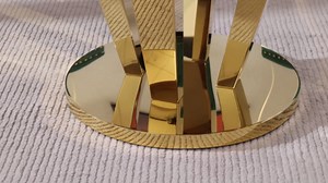 3 Piece White Marble Dining Table Set for 2, 47" Modern Dining Room Tables with 2 Black Tufted Chairs, Faux Marble Round Dining Table with Steel D-Base, Gold Kitchen Tables and Chair Set