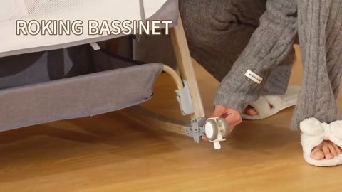 Baby Bassinet Bedside Sleeper with Waterproof Bassinet Crib Sheet and Soft Mattress, 6 Adjustable Height Bedside Bassinets with Wheels, Khaki | Sturdy and safe, Easy to move, Breathable material, soft mattress, bedside sleeper, bassinet on wheels