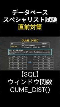 [Database Specialist] Complete SQL Guide: Window Function CUME_DIST() #DatabaseSpecialist #Study ...