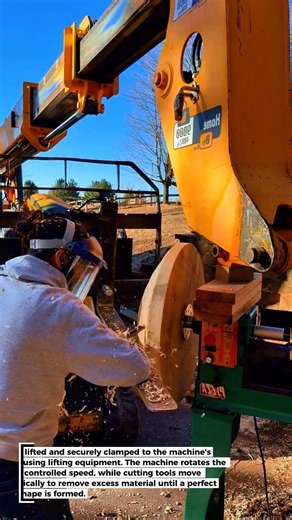 Make Perfect Round Wood – Use a High-Tech Large Lathe!