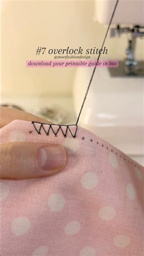 How to sew #7 overlock stitch- 10 stitches you need to know