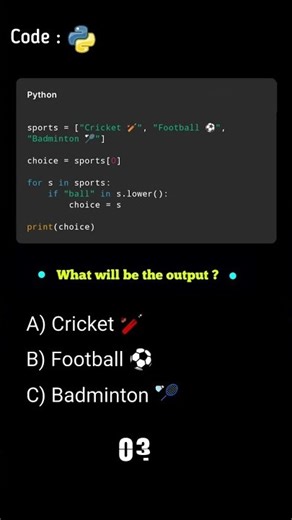 Python Interview Question | Daily Coding Quiz | Shorts ( Day 8 - Video 1 )