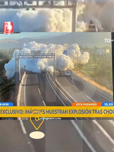Momento Exacto de explosión tras choque en Renca. 🇨🇱 #explosion #chile #gas #urgente #noticias