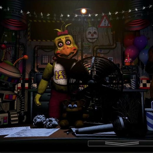 Vintage Chica from FNaF VHS in UCN (FNaF Jumpscares)