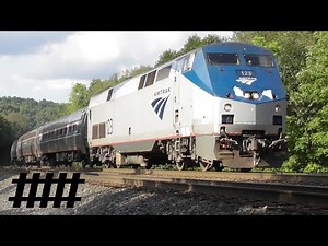 Amtrak Pennsylvanian 43 at Fostoria, PA with PRR Signals and P42DC 123 on a Sunny Summer Day 2018