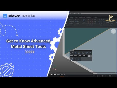 BricsCAD Mechanical: 004 - Get to Know Advanced Metal Sheet Tools #cad #mechanicalengineering
