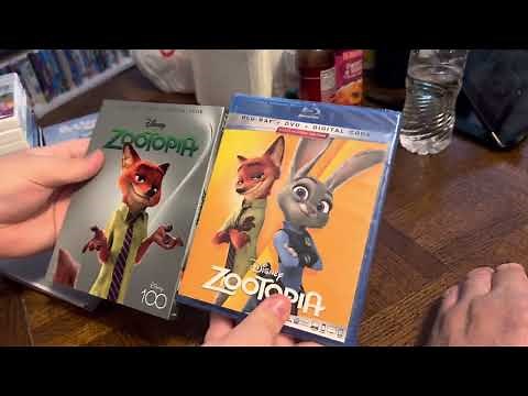 Zootopia Disney 100 Edition (Walmart Exclusive) (Blu-ray + DVD + Digital Code) Unboxing