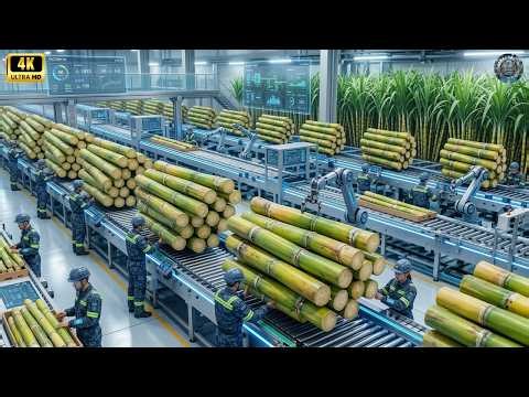 How Sugar is Made: Inside a Giant Sugarcane Factory