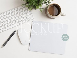 Mousepad Mockup, Sublimation Mouse Pad Mockup JPG PNG PSD Canva Template, Aesthetic Mockup Editable Neoprene Mouse Pad Template - Etsy