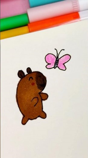 How to Draw a Cute Capybara Step by Step | Easy Fun Drawing for Kids and Beginners