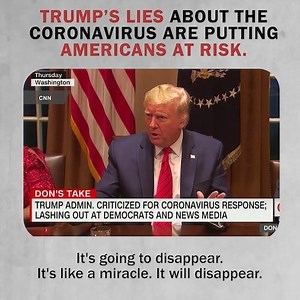Instead of listening to public health experts, Trump is spreading disinformation about a global pandemic that threatens American families. With 1,000 U.S. coronavirus cases and climbing, it’s critical that Trump’s address tonight lay out plans to mitigate this deadly threat. | CAP Action