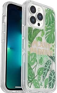 OtterBox Symmetry Series iPhone 13 Pro Case - Non-Retail Packaging - Plant Parent Clear Green Leaves Graphic Design, Apple Phonecase, Slim Fit, Raised Screen Bumper, MagSafe Wireless Charging