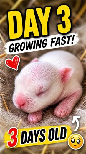 Newborn Bunny Day 3 (Growing Fast!)