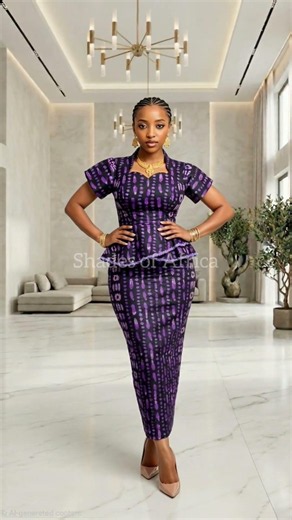 Purple African Print Peplum Skirt Set | Elegant Shibori Ankara Two-Piece Outfit Styling #ankara
