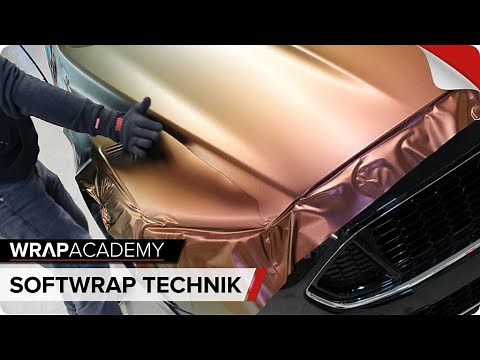 Car wrapping "soft wrap" technique: adjust film only with heat & avoid adhesive cracks!