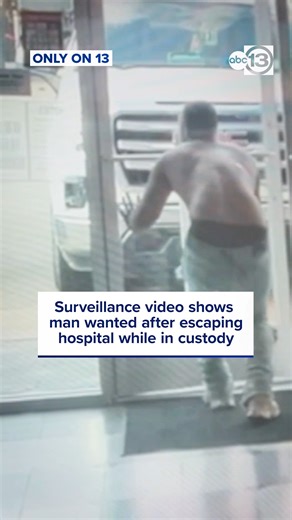 Only on 13: New surveillance video shows the man deputies say escaped custody at a hospital. Investigators say he forced a driver to help him flee. | ABC13 Houston