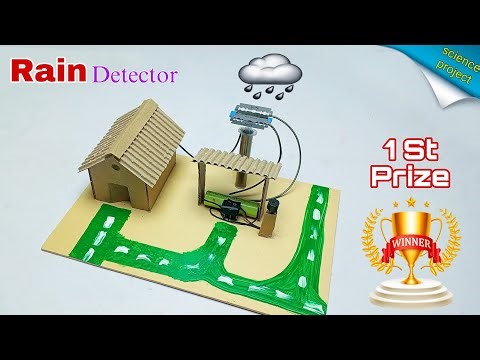 Rain Detector Alarm system working model | 1st Prize Winner Science Project