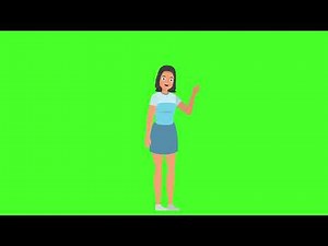 Girl Waving Hand Animation #greenscreenanimation #fxgreenscreen