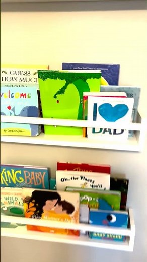 Floating Wall Shelves Were a Perfect Addition to the Nursery