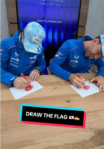 Draw the Japanese F1 Flag with Pierre Gasly & Alpine F1