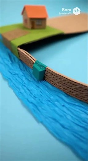 Minecraft Jesus｜Riverbank Erosion Control｜河岸侵蝕控制｜#anime