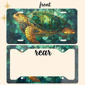 Stained Glass Sea Turtle Metal License Plate Frame Gift for Nature Lover Turtle Ocean Decor Beachy Ocean Coastal New Car Drive Accessories - Etsy Canada