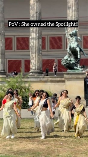 Maithreyee 曆 on Instagram: "凉❤️  : @alex.jaison.vaz [ Onam Saree Flash Mob Dance Abroad Berlin Germany ] #onam #berlin #trending #series #dance happiness #flashmob #germany #Europe #explorepage #viral #inthestreetsofberlin #trend #mallu #abroad #kerala #kutty #saree #white #onamseries #kochi"