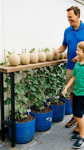 From Empty Patio to 8 Melons on a Shelf 🍈
