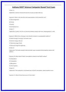 Indiana HiSET Science Computer Based Test Exam 636x882