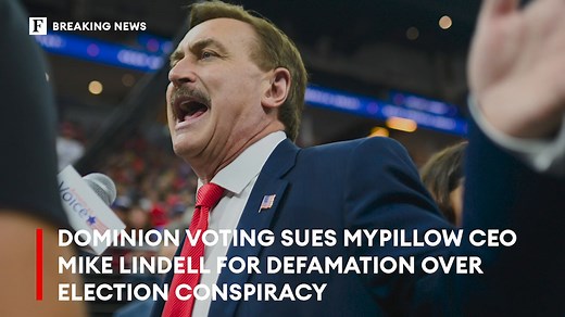 Dominion Voting Systems filed a lawsuit Monday against MyPillow and its CEO Mike Lindell for defamation. http://on.forbes.com/6187HclKf | Forbes