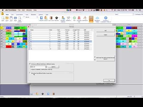 aScTimetables Training - How to set different times for different days