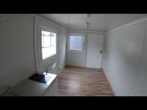 Büro- oder Wohncontainer mit Einbauküche, Dusche & Toilette von Containerverkauf24.de