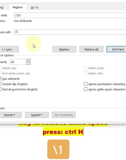 Fix Extra Spaces in MS Word (1 Click) #shorts #tech