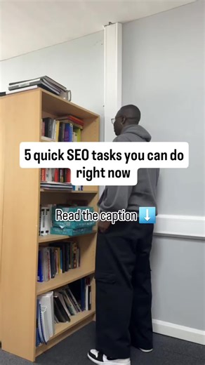 Five quick SEO tasks you can do right now ( 15 minutes or less) 1. Check your page title Make sure it says what the page is about in clear words. Keep it simple. Keep it readable. 2. Clean up one page on your site Remove old lines that add no value. Make the message short and clear. Search engines like tidy pages. 3. Add one helpful paragraph Write something that answers a real question your audience has. Use the same words they would type into search. 4. Add internal links Link one page on your