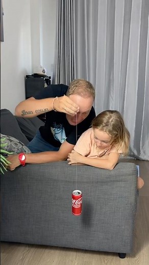 How to get out a can of cola using a screw and thread