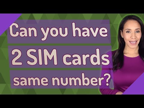 Can you have 2 SIM cards same number?
