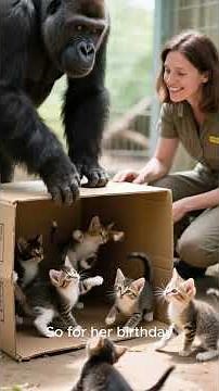 True Story: Koko the Gorilla and Her Pet Kitten #facts #animals #gorilla #kitten #cat