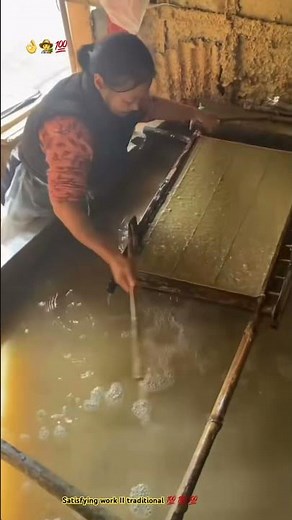 The whole process of making traditional papers