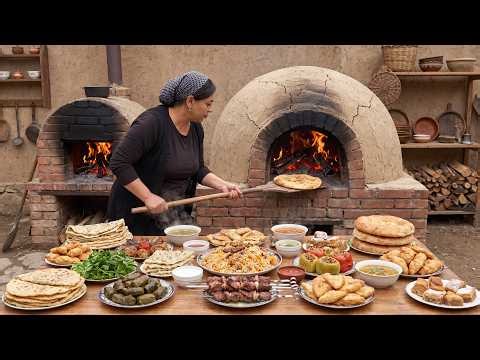 She Cooked 19 Traditional Foods Using Only Fire, Tandoor and Saj