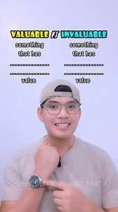 valuable vs invaluable #English #englishlearning #englishlanguage #englishvocabulary #englishgrammar #englishonline #englishtips #reelsviral | Learn English with Mac