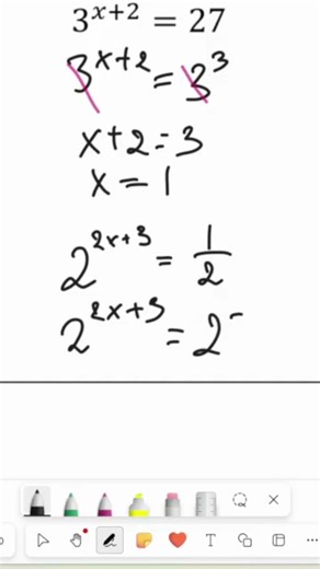 This One Trick Makes Exponential Equations Easy (Same Base Method)#algebra #mathshorts #exponents