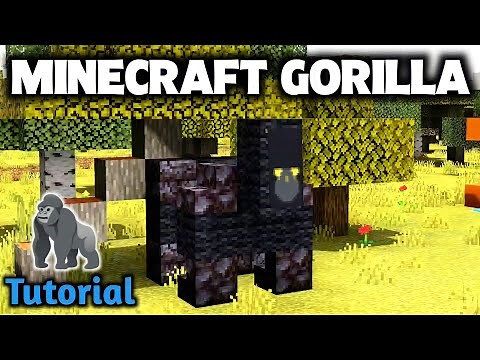 How To Make A Gorilla In Minecraft PE .[Minecraft Tutorial]