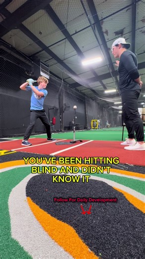 You’ve been hitting with one eye closed this whole time 👀 #hittingdrills #hittingcoach #travelbaseball #youthbaseball #highschoolbaseball