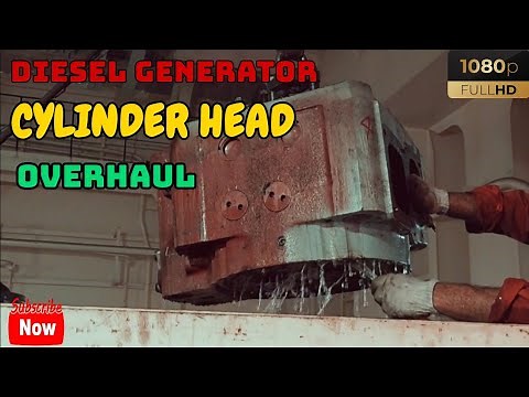 DIESEL GENERATOR CYLINDER HEAD OVERHAUL| FULL PROCEDURE.#marine