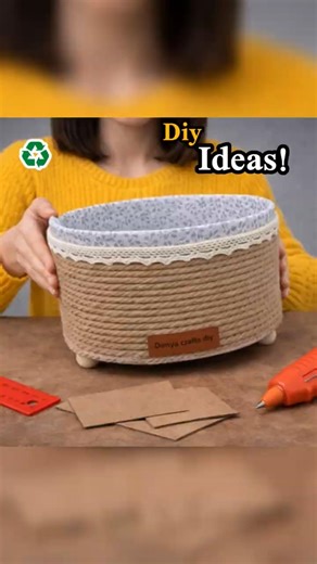 Discover the secret to easy plastic Bowl crafts for storage #shorts #basketideas#diycraft