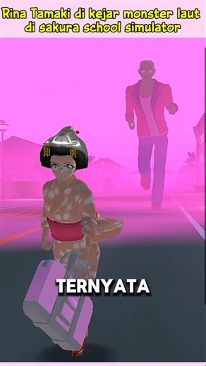 Rina Tamaki di kejar monster laut di kota sakura school simulator#shorts#fyp#viral#sakura