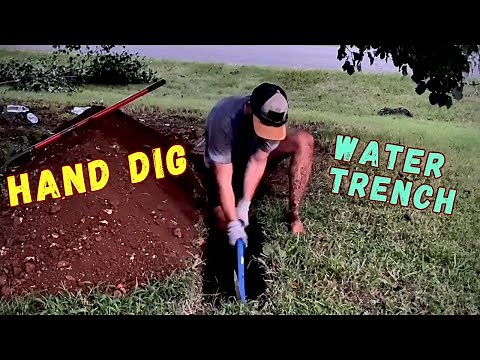How to hand dig a main water line trench